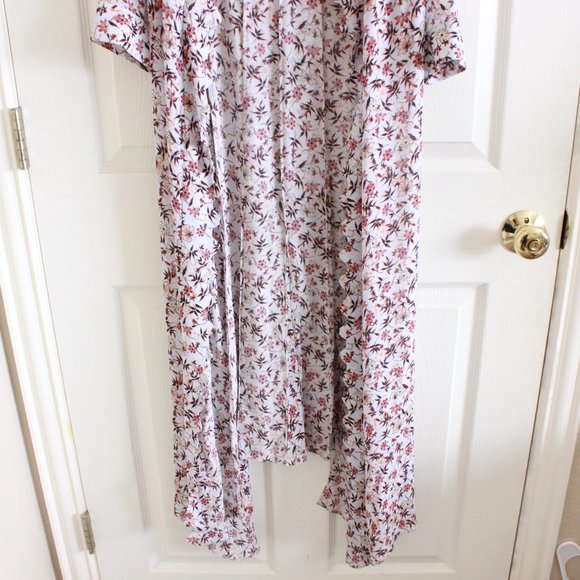 CHLOÉ Scalloped floral-print georgette maxi duster coat/jacket - Picture 4 of 16